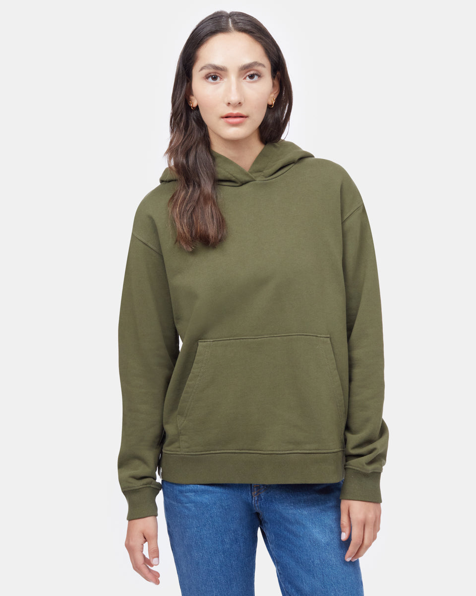 Green Women's Organic Cotton Pullover Hoodie
