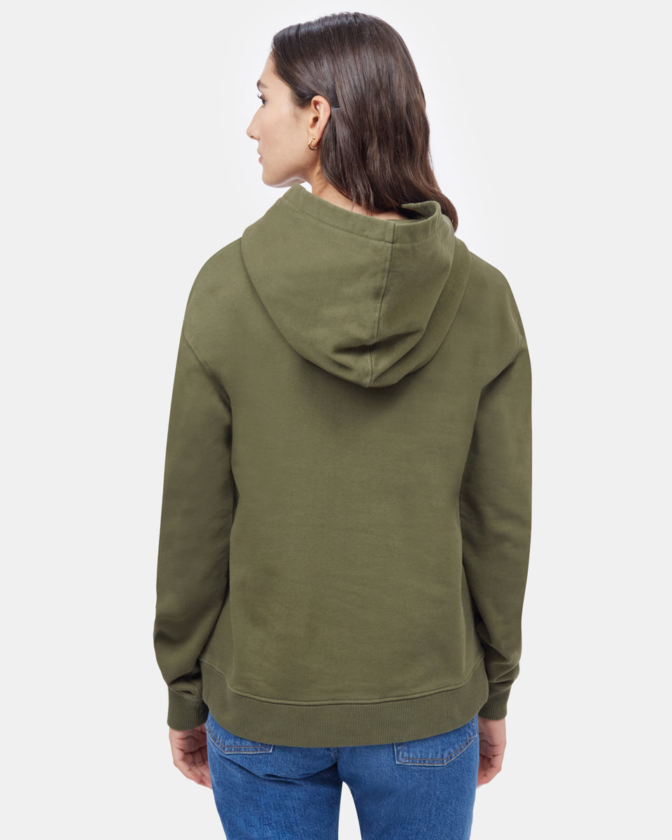 Green Women's Organic Cotton Pullover Hoodie
