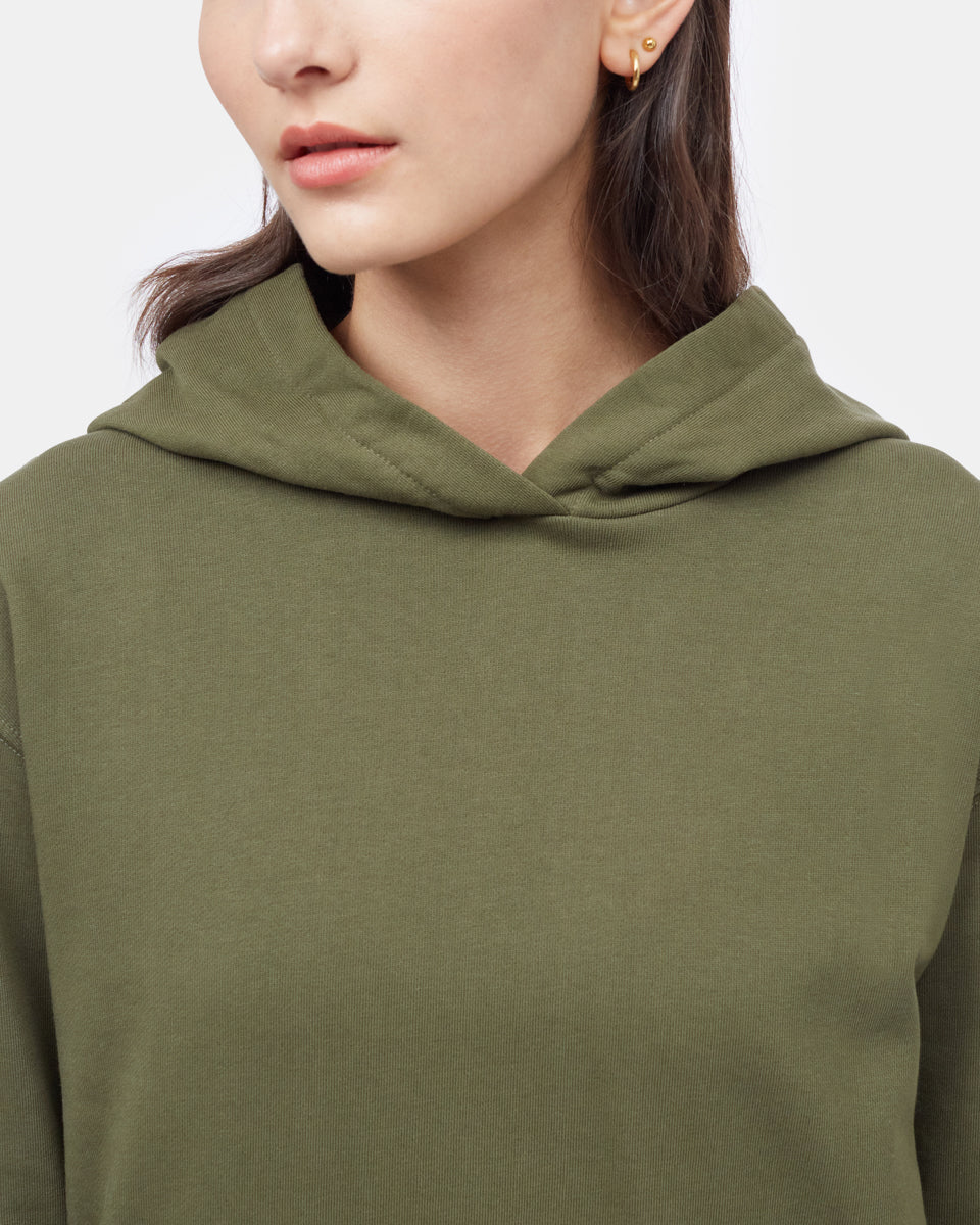 Green Women's Organic Cotton Pullover Hoodie