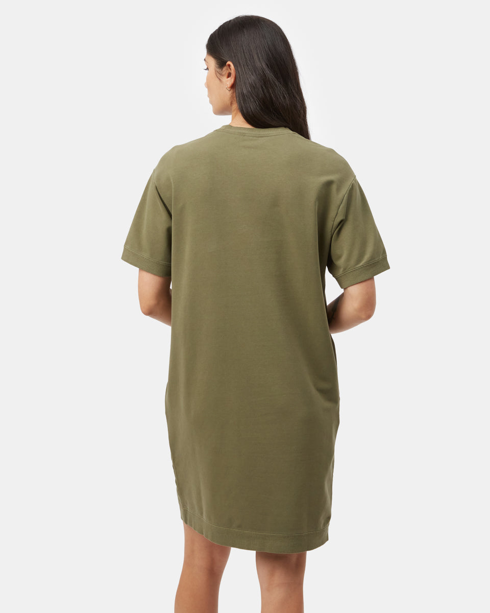 Green Women's Organic French Terry Sweater Dress