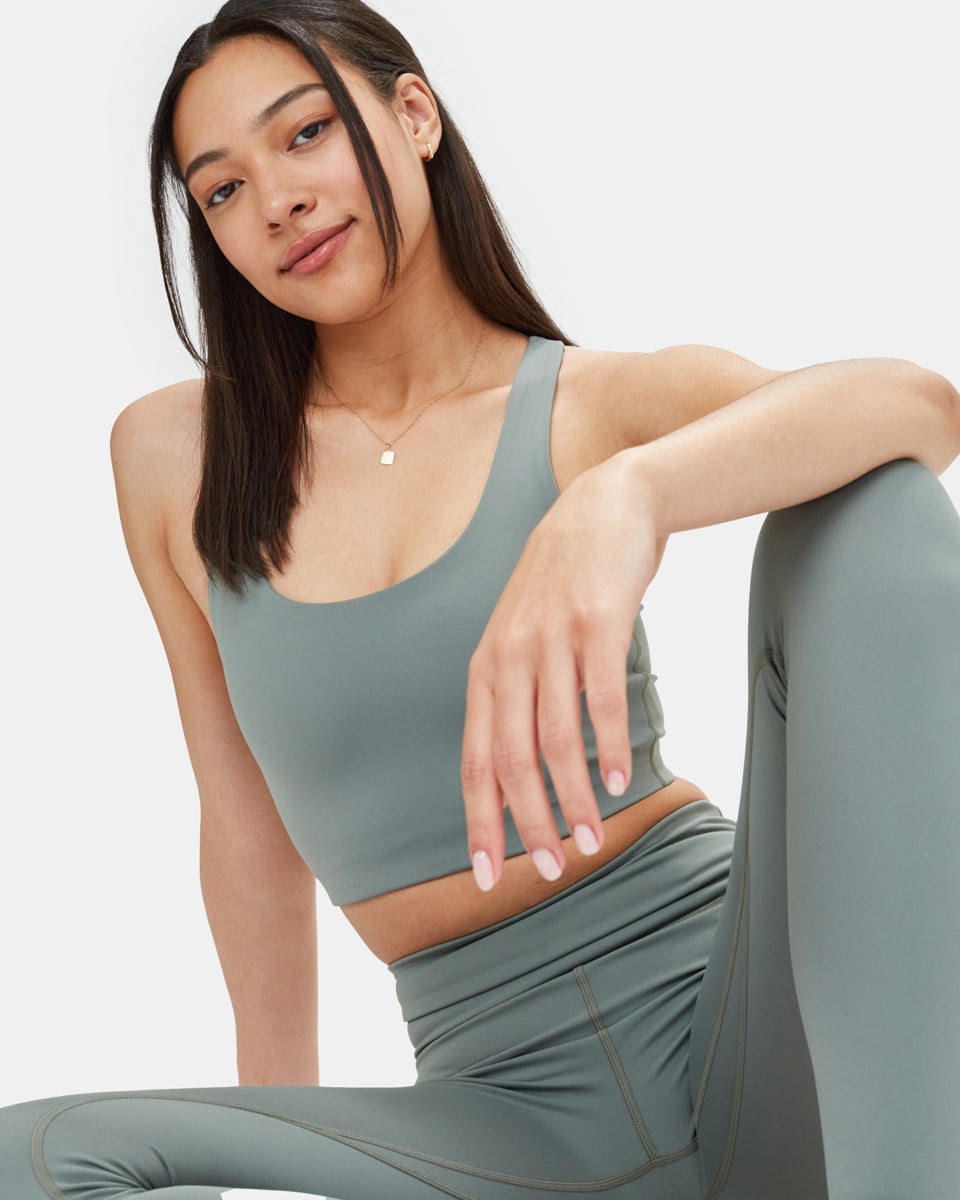 Green Women's Recycled Sports Bra Top