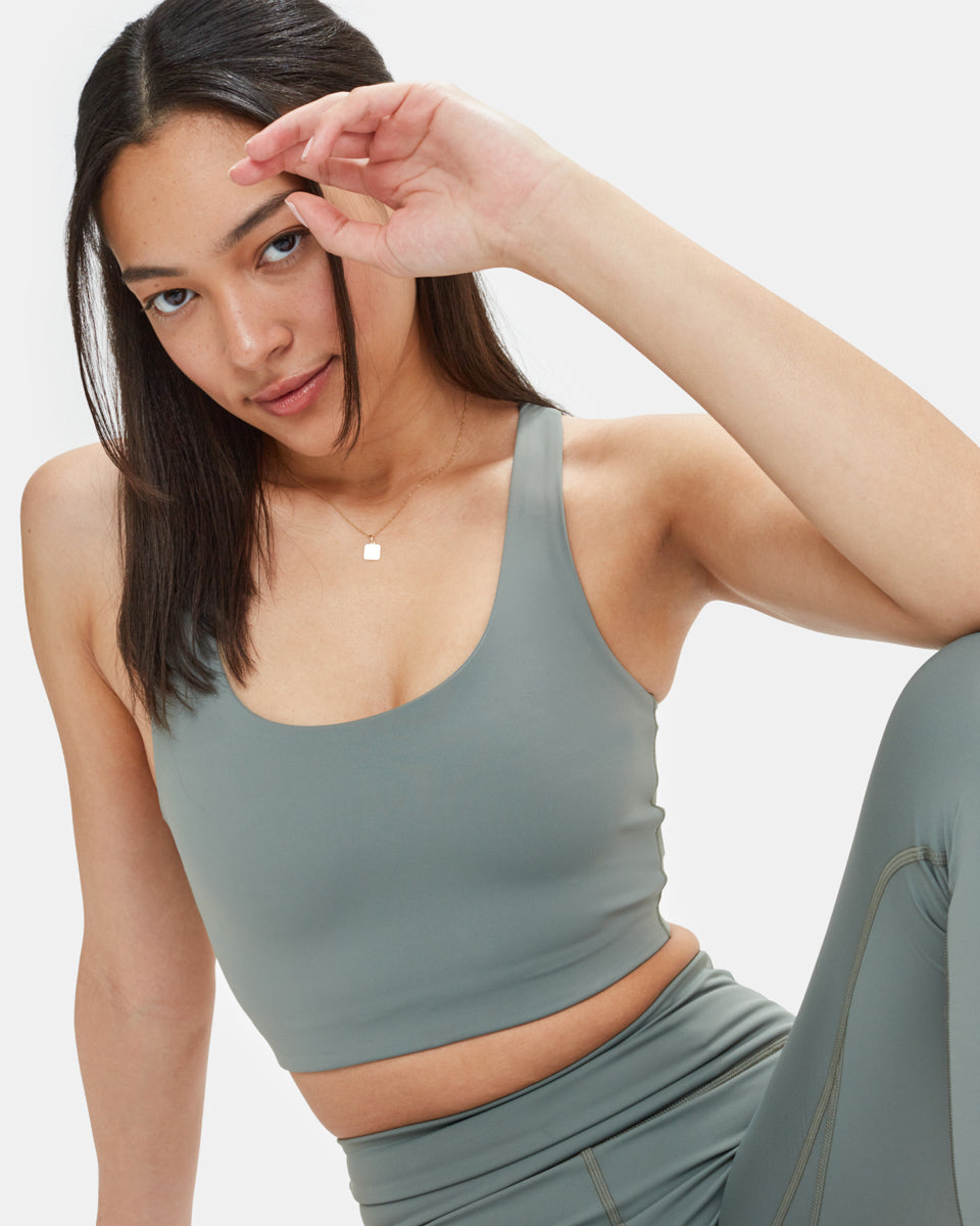 Green Women's Recycled Sports Bra Top