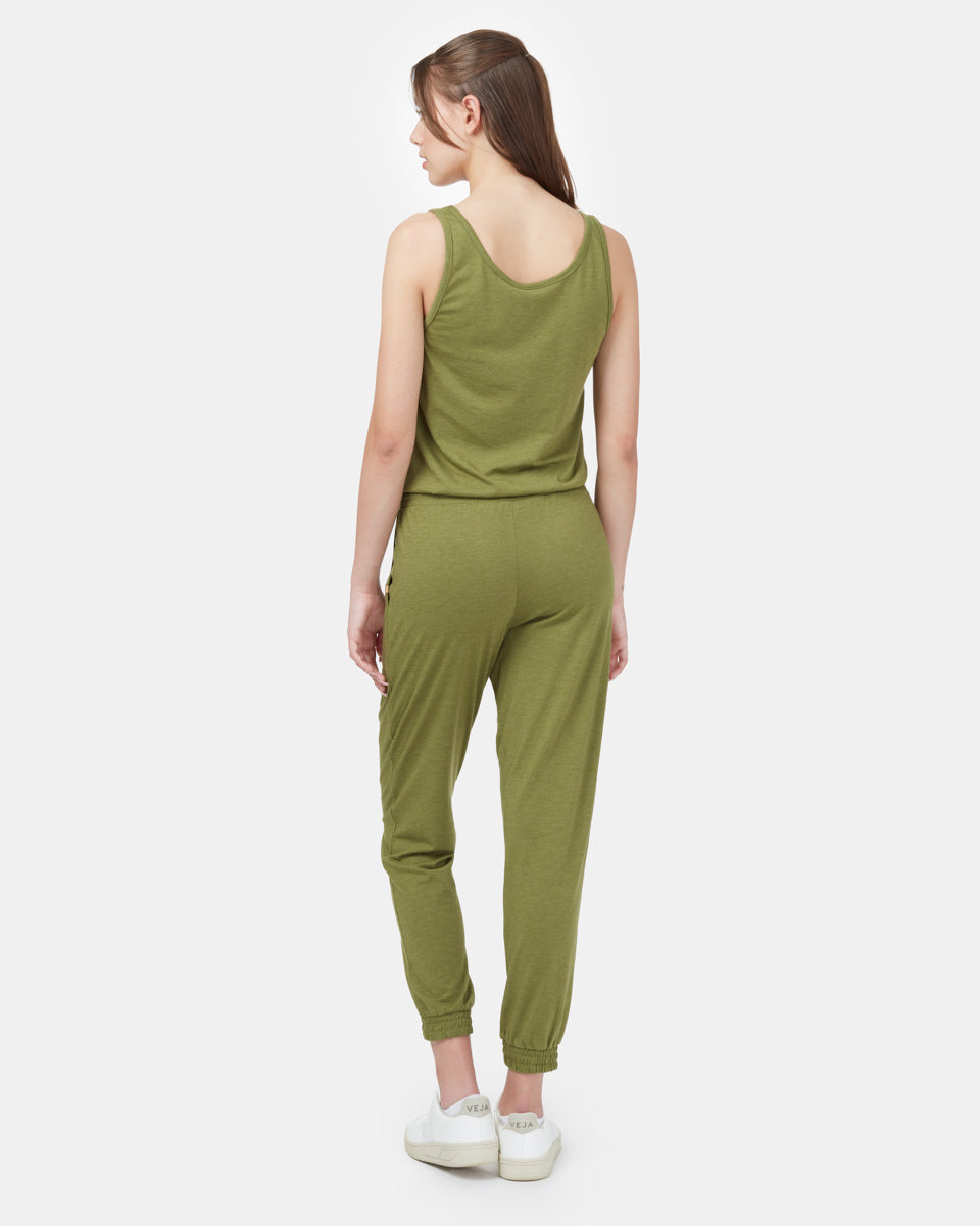 Green Women's Recycled Tank Jumpsuit