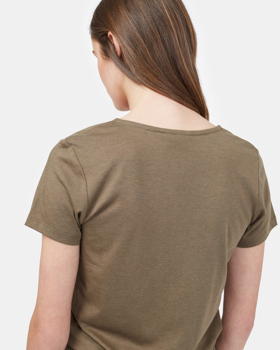 Green Women's V-Neck Knit Jumpsuit