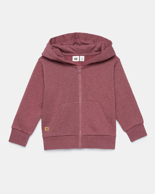 Red Kids Fleece Zip Up Hoodie