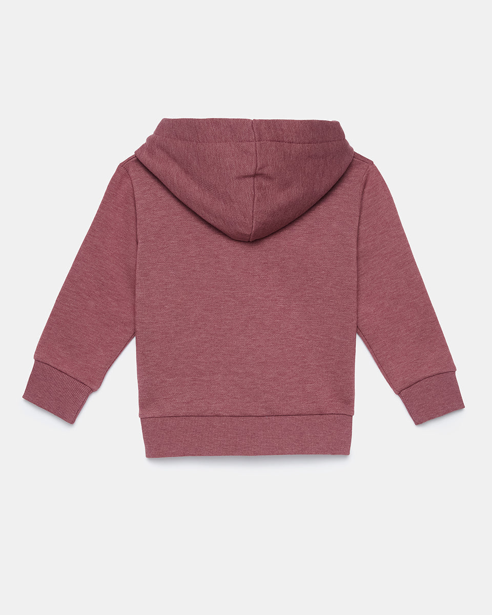 Red Kids Fleece Zip Up Hoodie