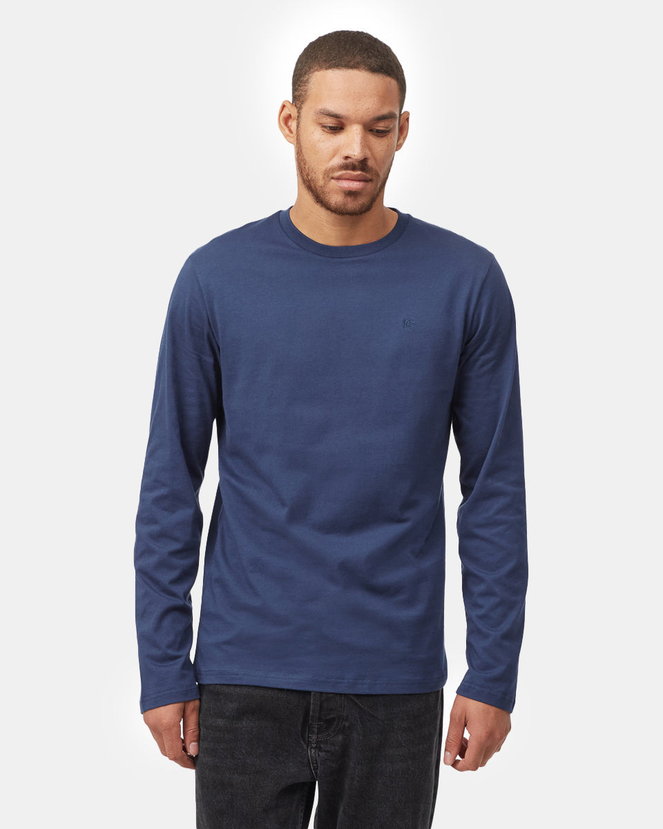 Mens cotton longsleeve blue