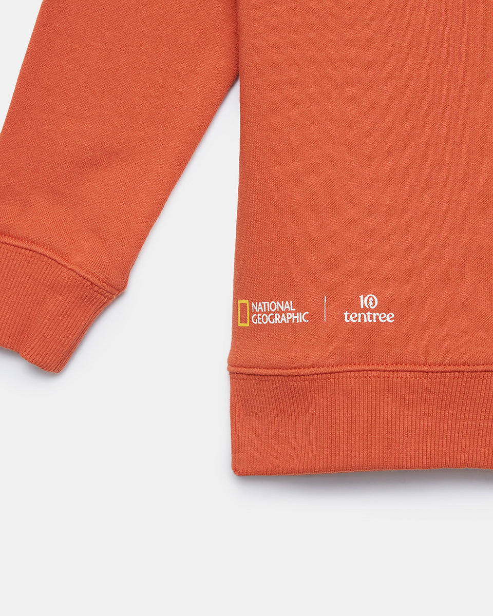 Orange Kids Organic Cotton Graphic Pullover