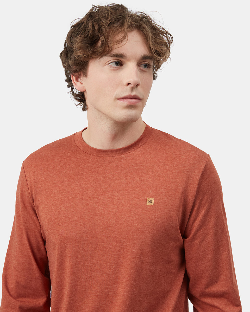 Orange Men's Long Sleeve Crew Neck Sweatshirt