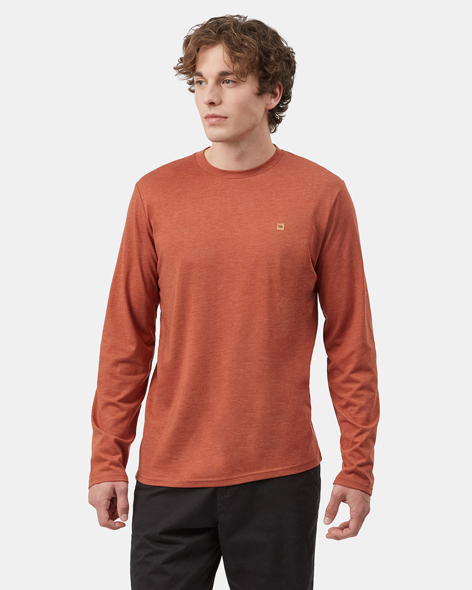 Orange Men's Long Sleeve Crew Neck Sweatshirt