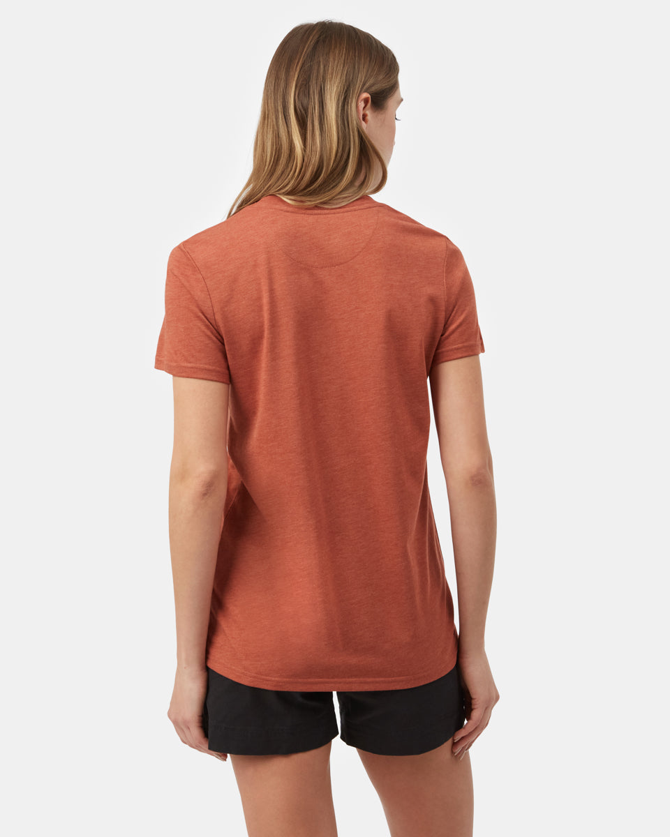 Orange Recycled Polyester Crew Neck T-Shirt