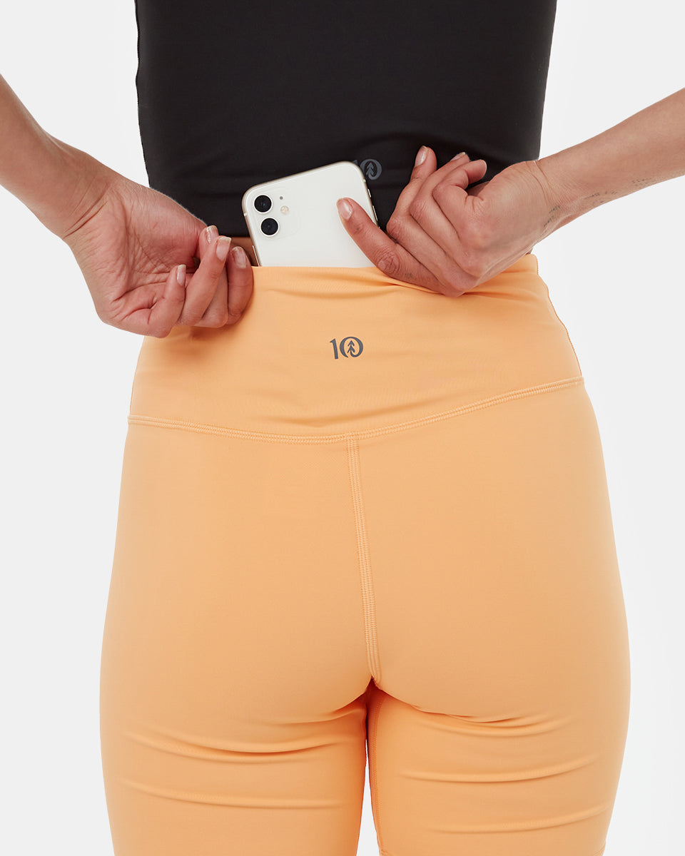 Orange Women's High-Rise Biker Shorts