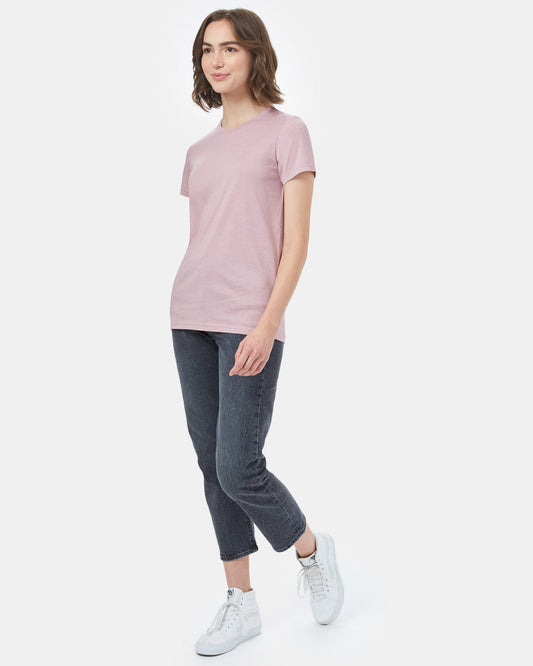 Pink Recycled Polyester Crew Neck T-Shirt 