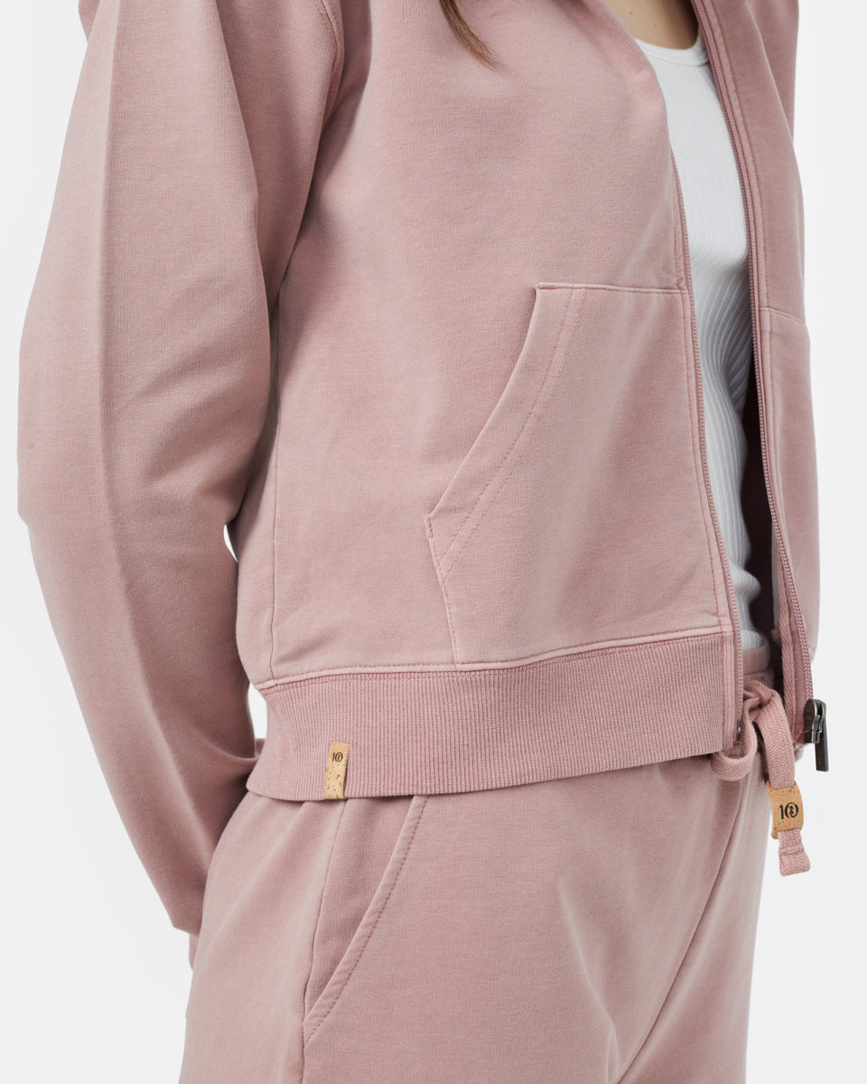 Pink Organic Cotton Zip Up