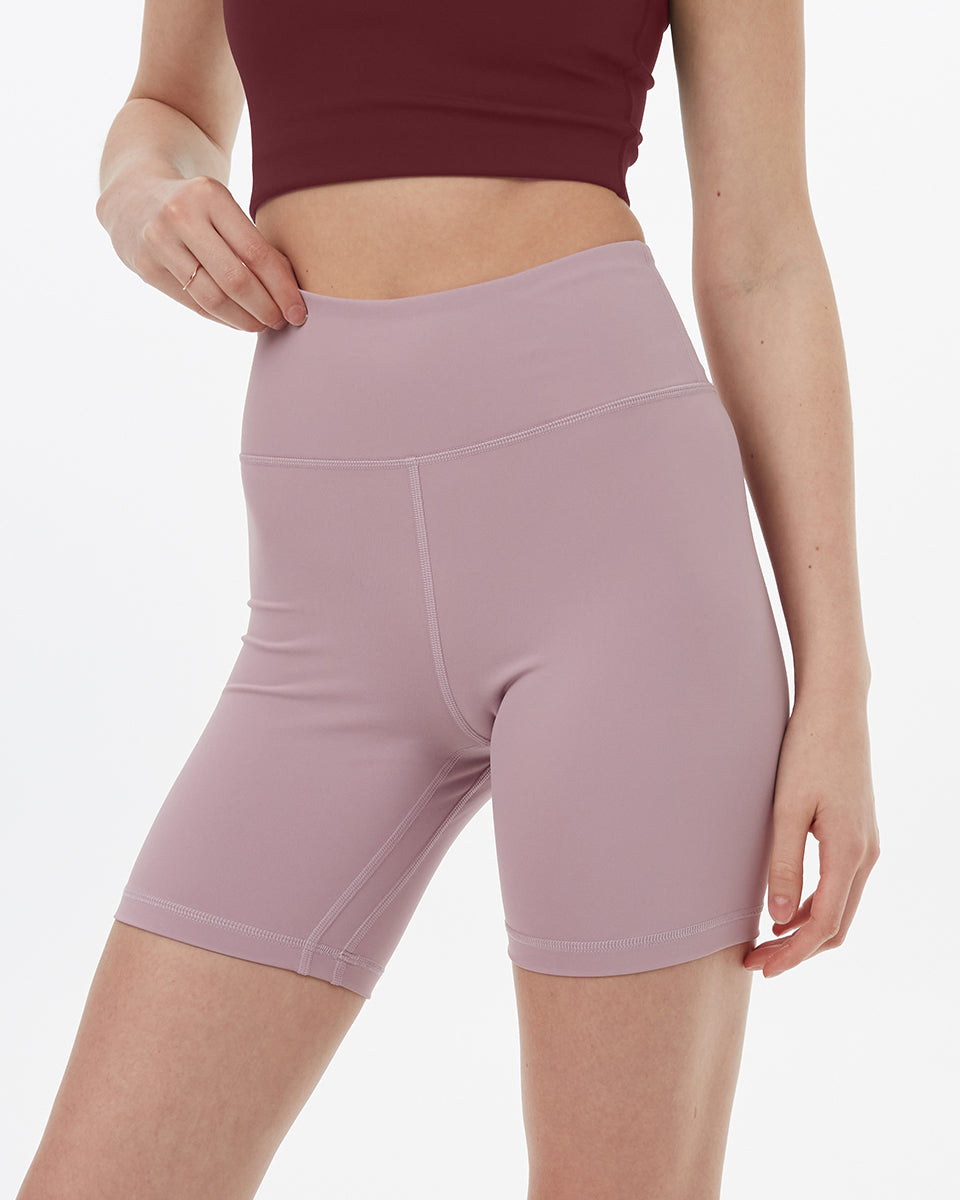 Purple Women's High-Rise Biker Shorts
