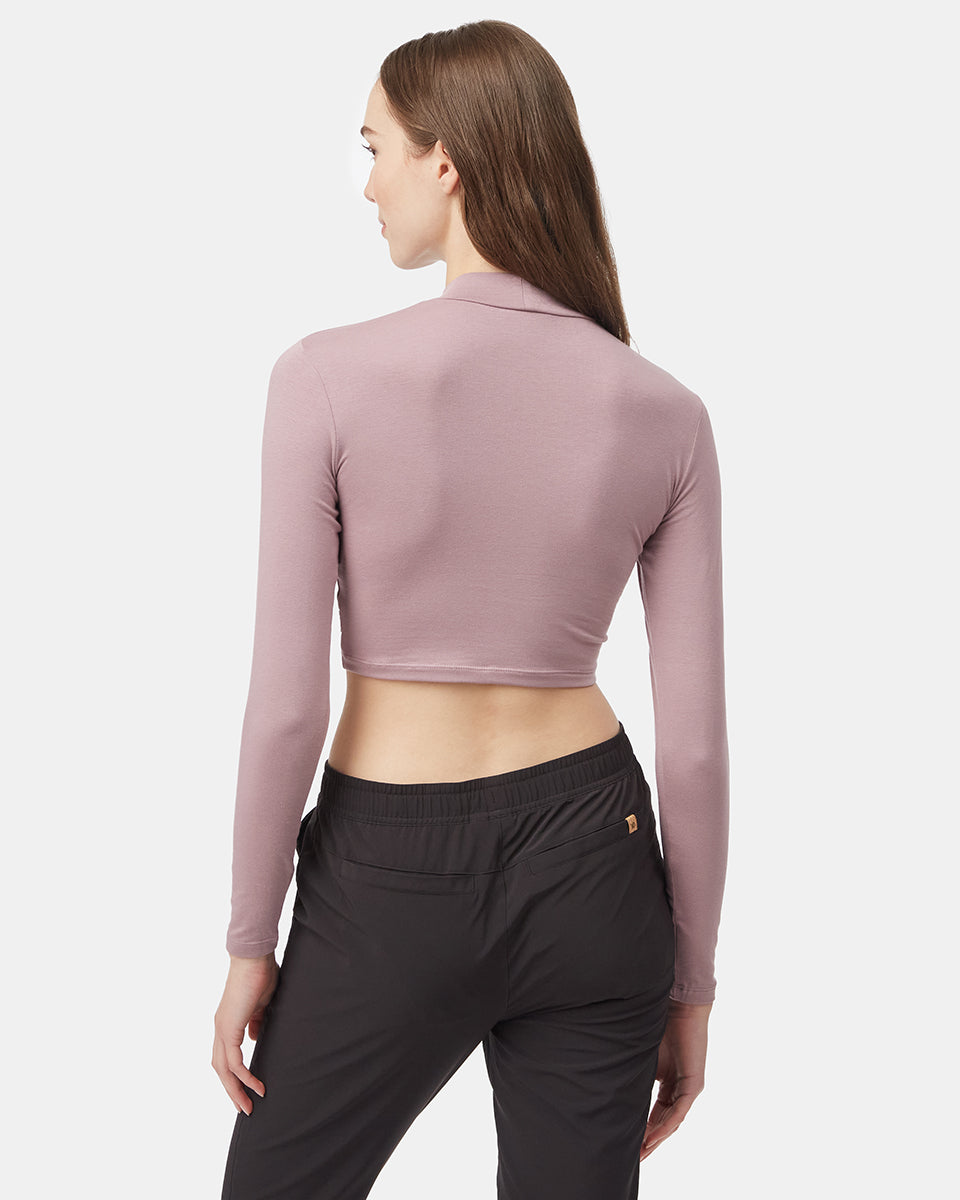 Mockneck Longsleeve Crop