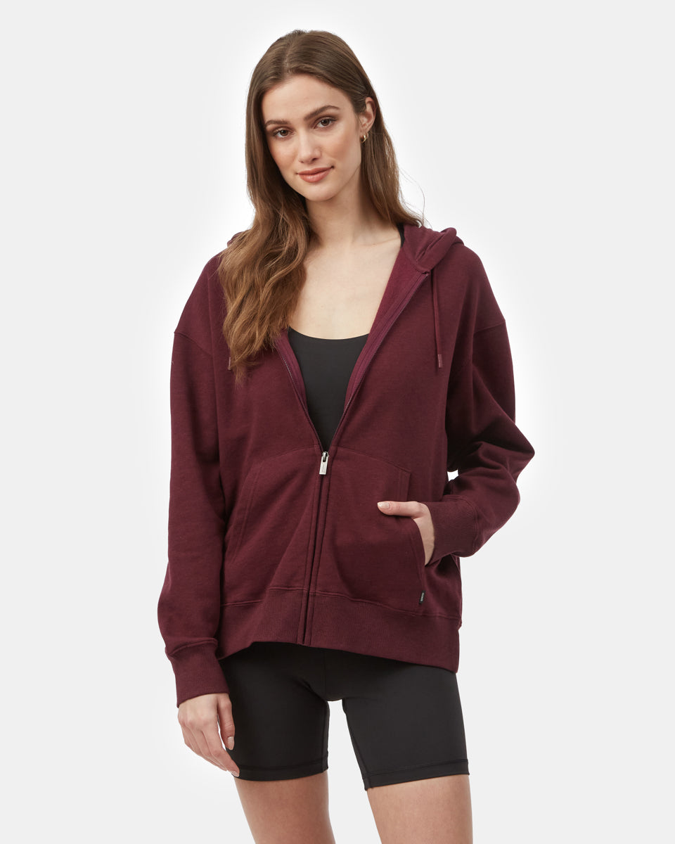 Purple Women's Eco-Friendly Hooded Zip-up