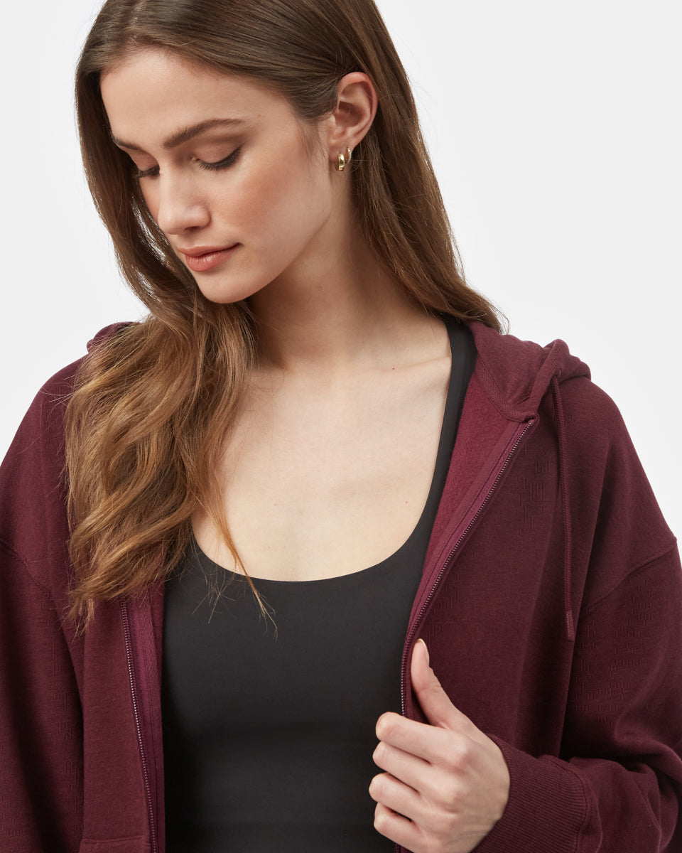 Purple Women's Eco-Friendly Hooded Zip-up