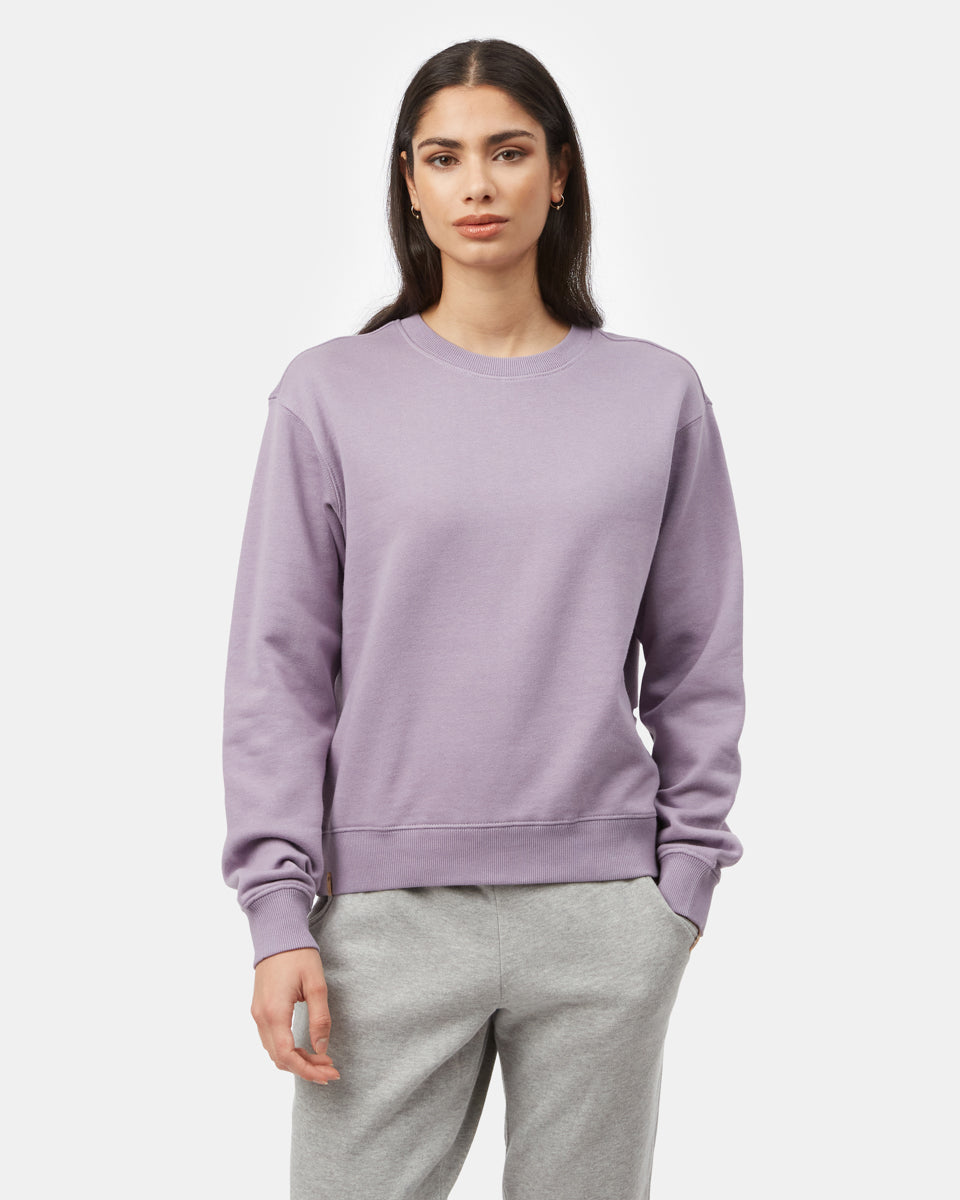 Purple Women's Fleece Long Sleeve Sweatshirt
