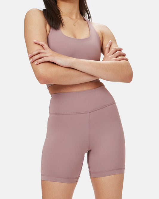 Purple Women's High-Rise Biker Shorts