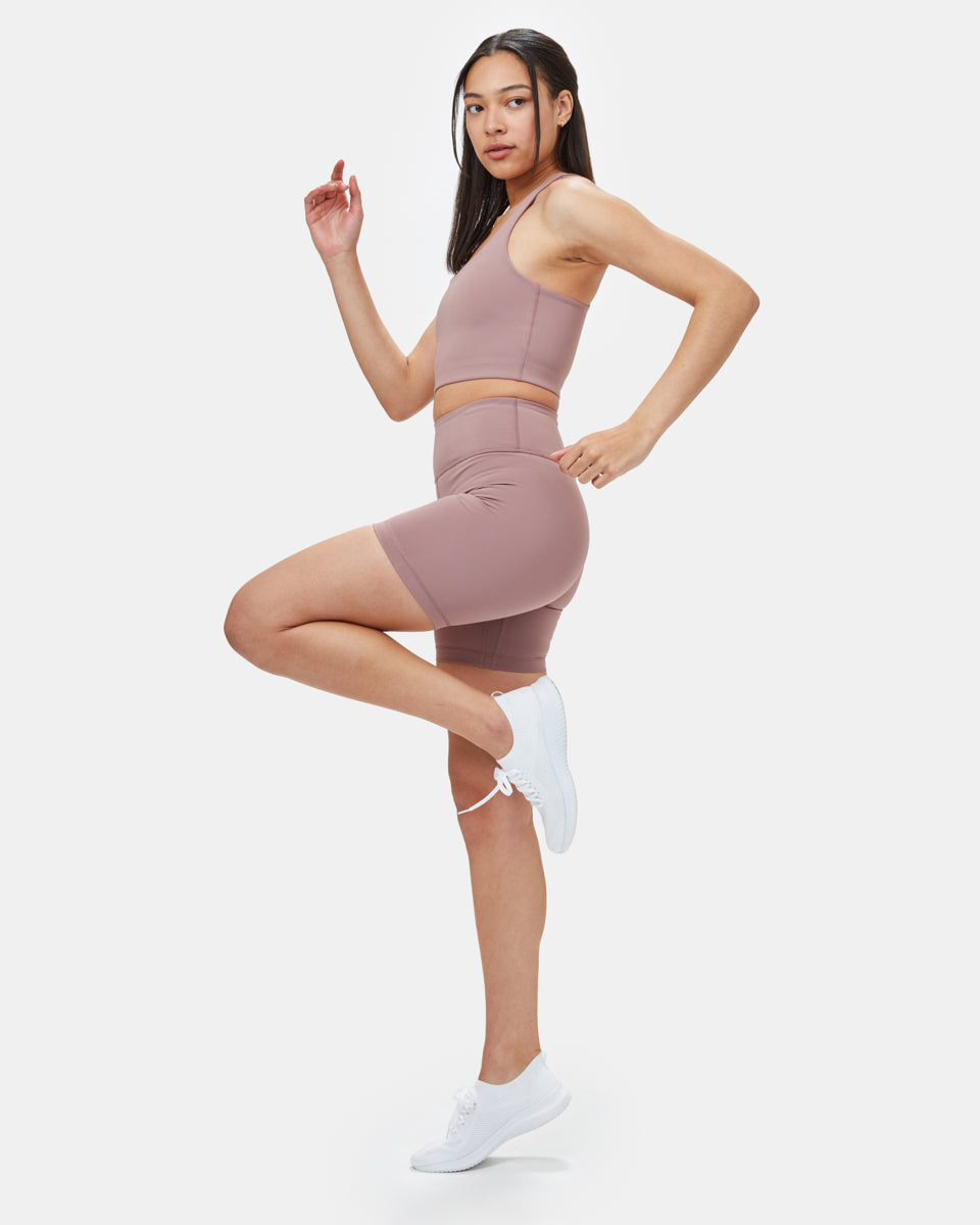 Purple Women's High-Rise Biker Shorts