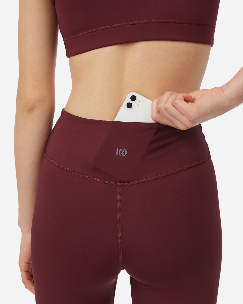 Purple  Women's High-Waisted Leggings 