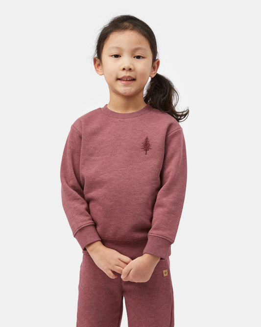 Red Kids Fleece Crew Neck Sweatshirt