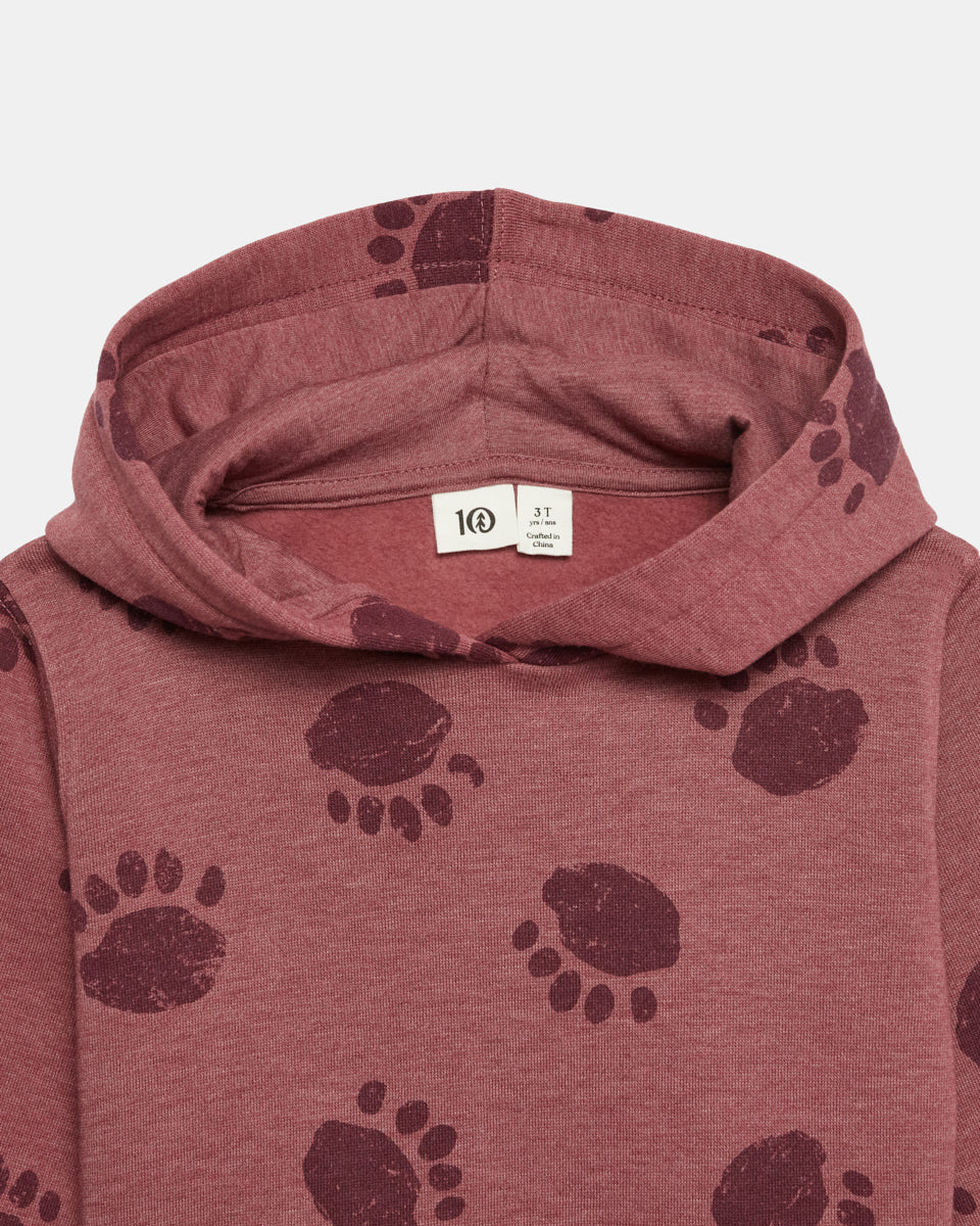 Red Kids Fleece Graphic Hoodie