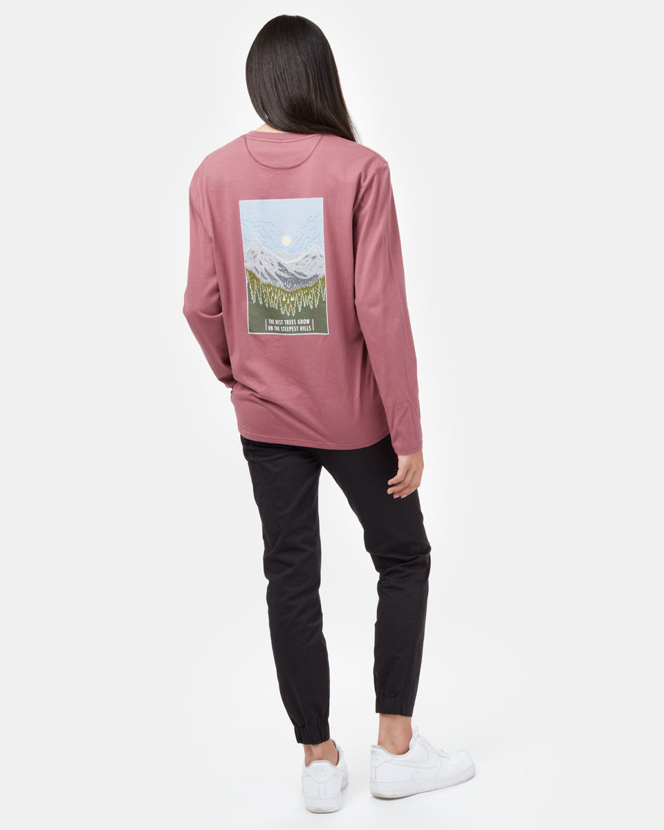 Red Organic Cotton Long Sleeve Sweatshirt