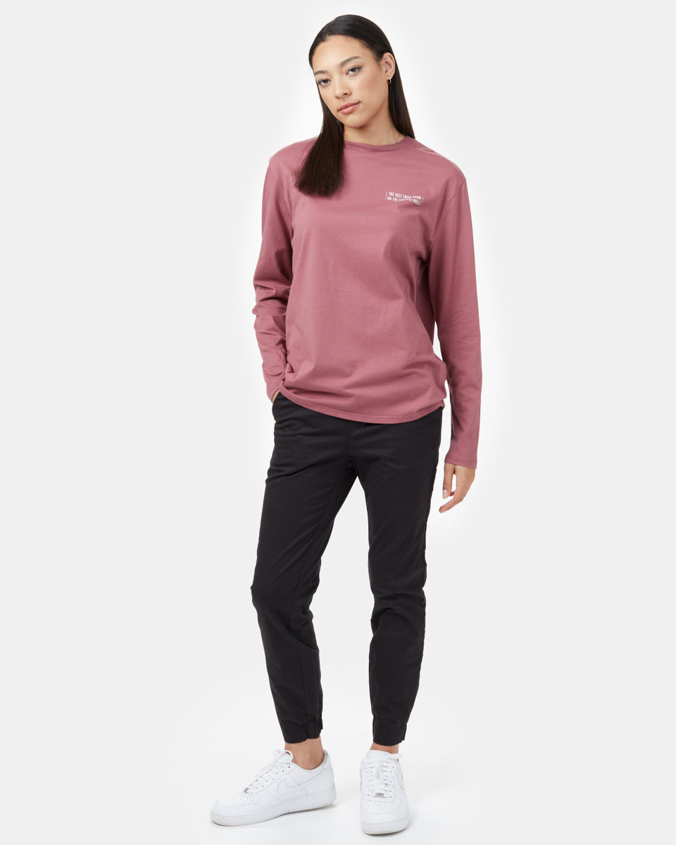 Red Organic Cotton Long Sleeve Sweatshirt