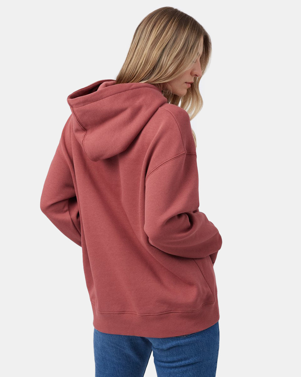 Red Organic Cotton Oversized Hoodie
