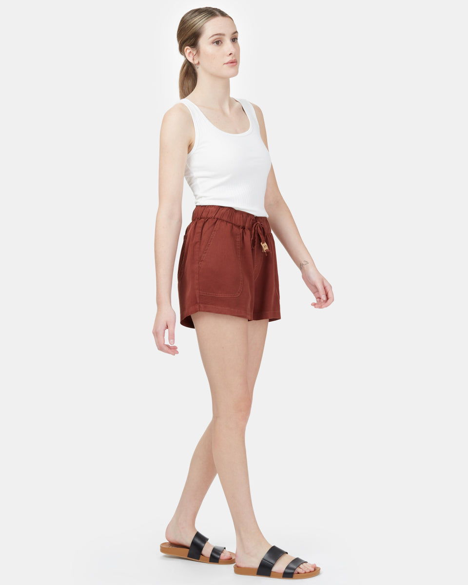 Red Women's Casual Summer Shorts