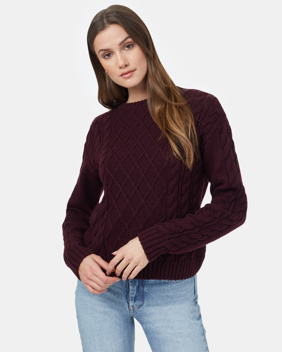 Highline Wool Cable Crew Sweater