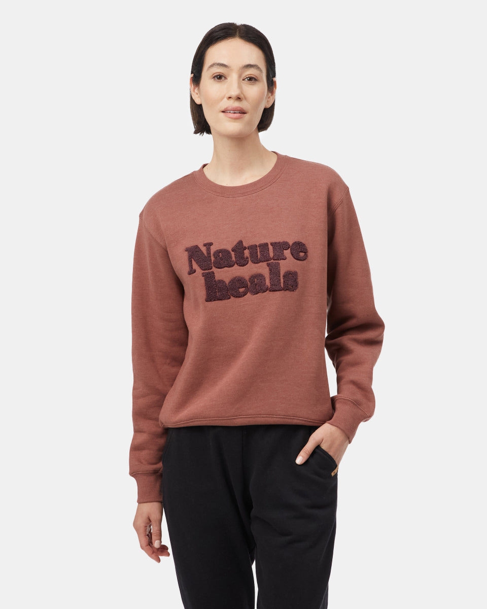 Red Women's Organic Cotton Graphic Sweatshirt