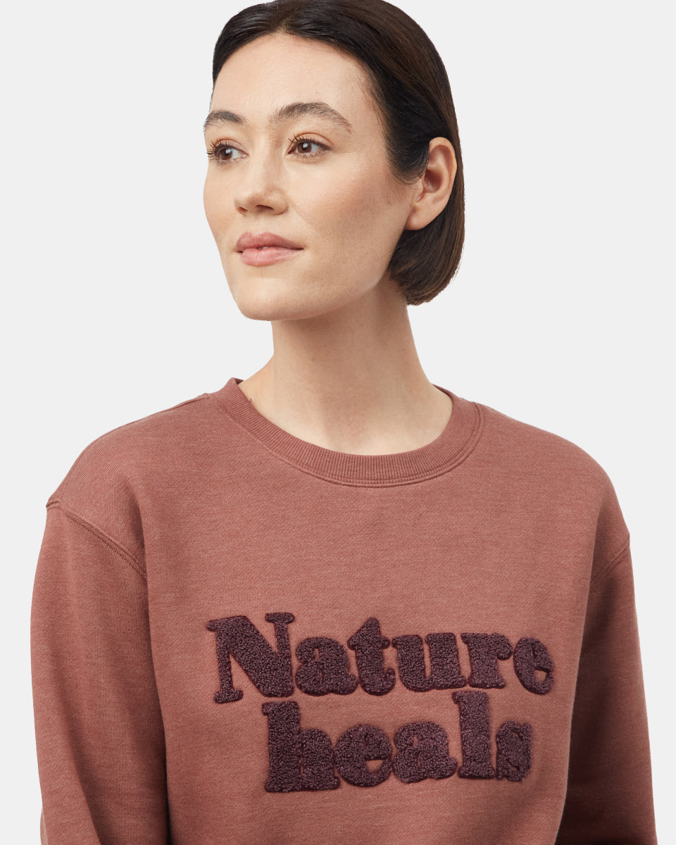 Red Women's Organic Cotton Graphic Sweatshirt