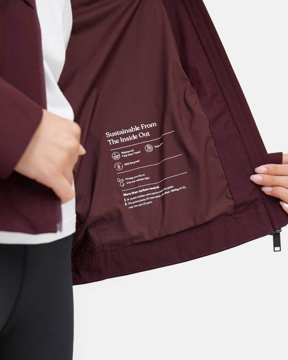 Red Women's Repreve Rain Jacket