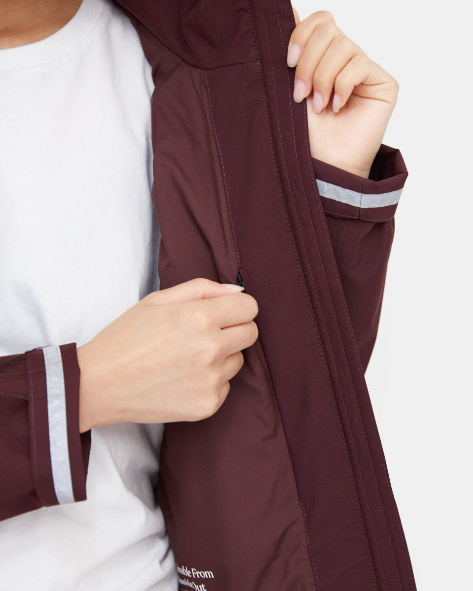 Red Women's Repreve Rain Jacket