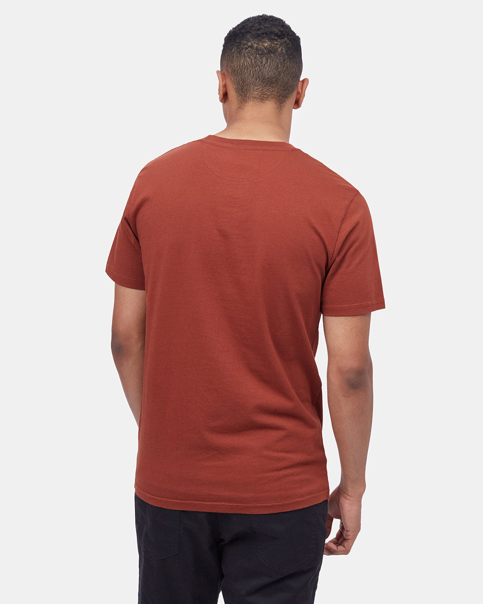 Red Crew Neck Graphic Tee