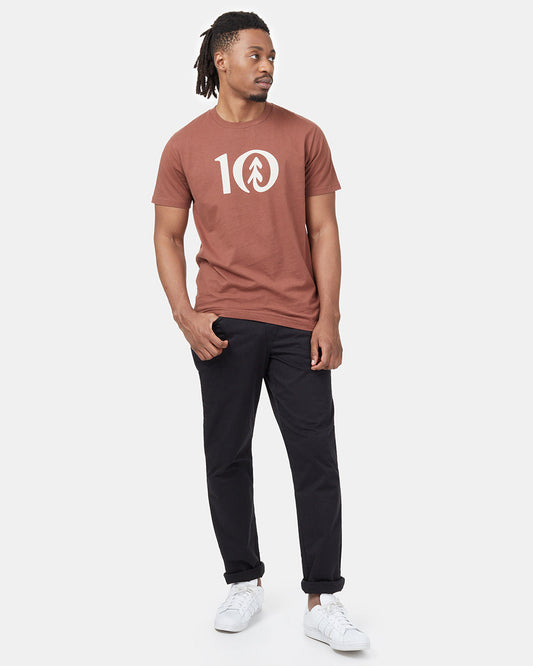 Red Crew Neck Graphic Tee