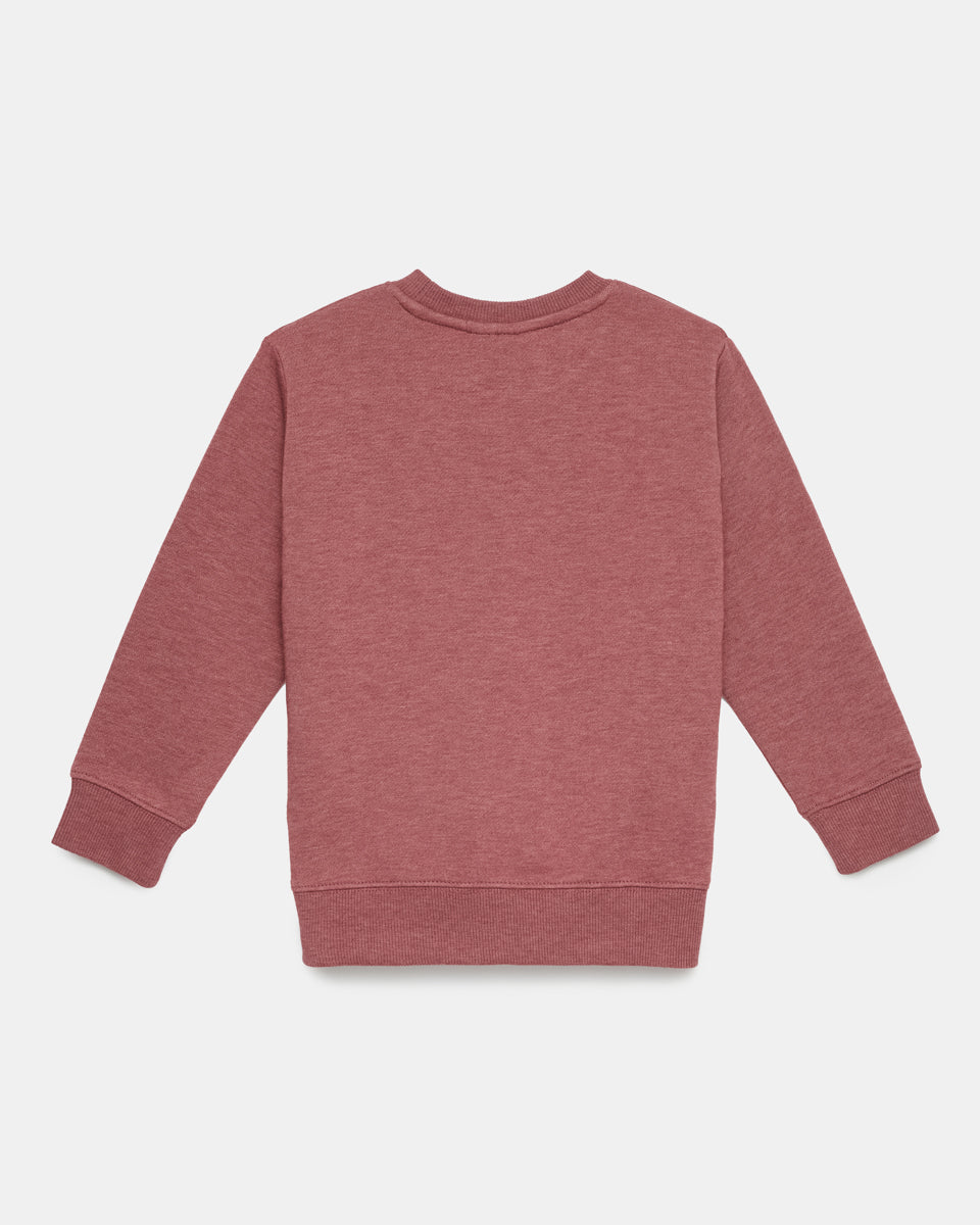 Red Kids Fleece Crew Neck Sweatshirt