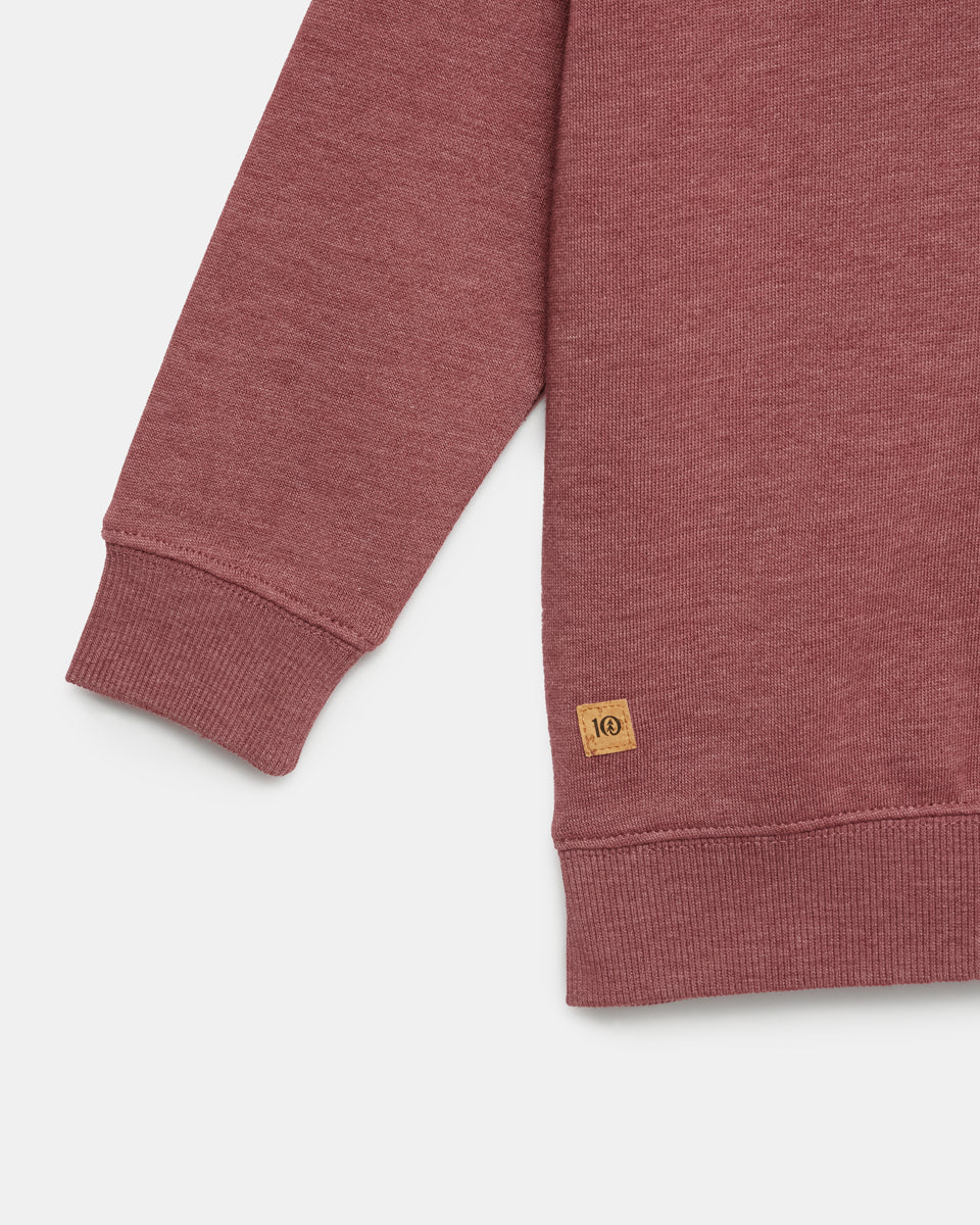 Red Kids Fleece Crew Neck Sweatshirt