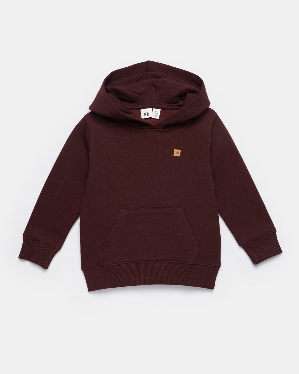 Red Kids Organic Cotton Fleece Pullover