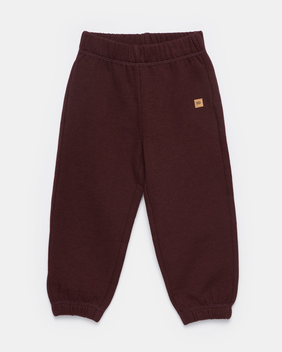 Red Kids Organic Cotton Fleece Sweatpants