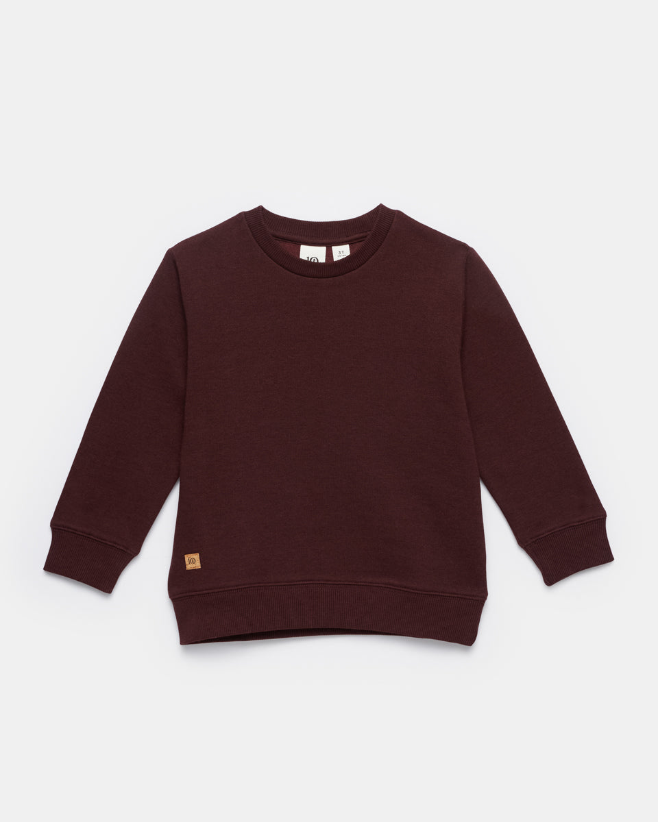 Red Kids Organic Cotton Fleece Sweatshirt