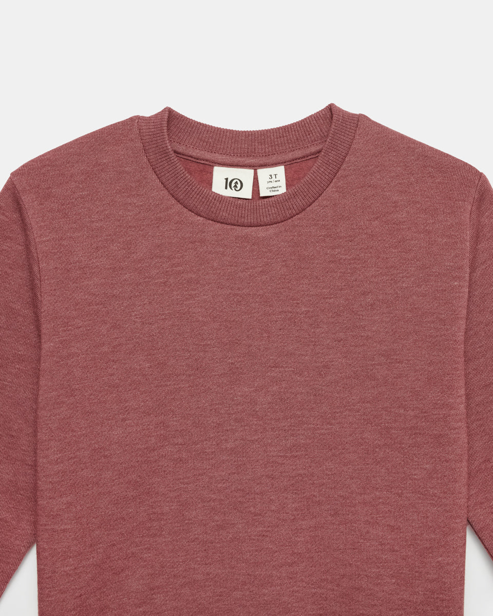 Red Kids Organic Cotton Fleece Sweatshirt