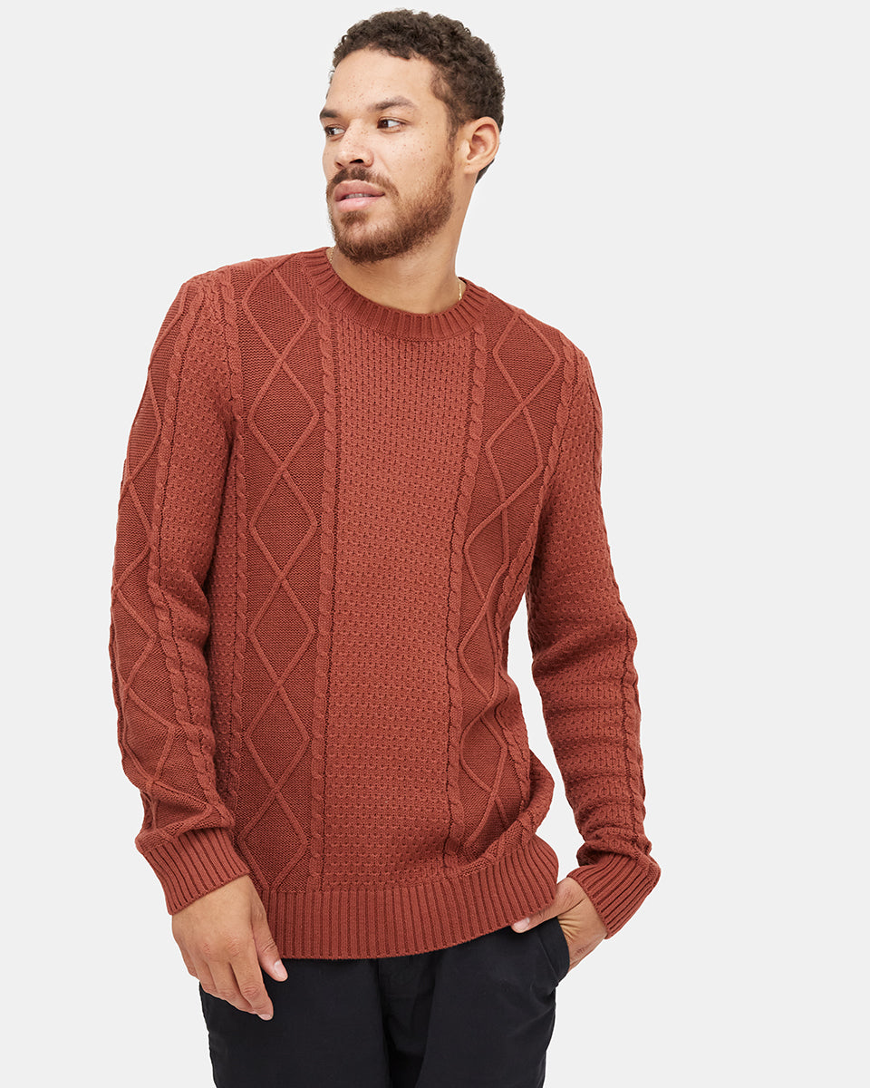 Red Men's Organic Cotton Knit Jumper