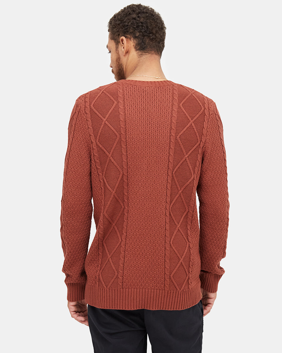 Red Men's Organic Cotton Knit Jumper