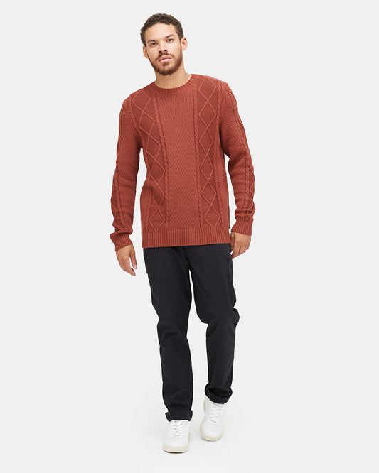 Red Men's Organic Cotton Knit Jumper