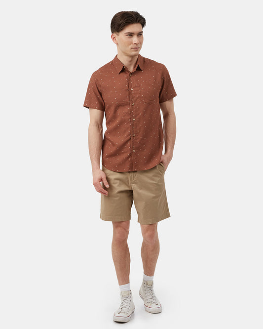 Red Men's Short Sleeve Polo Neck Shirt