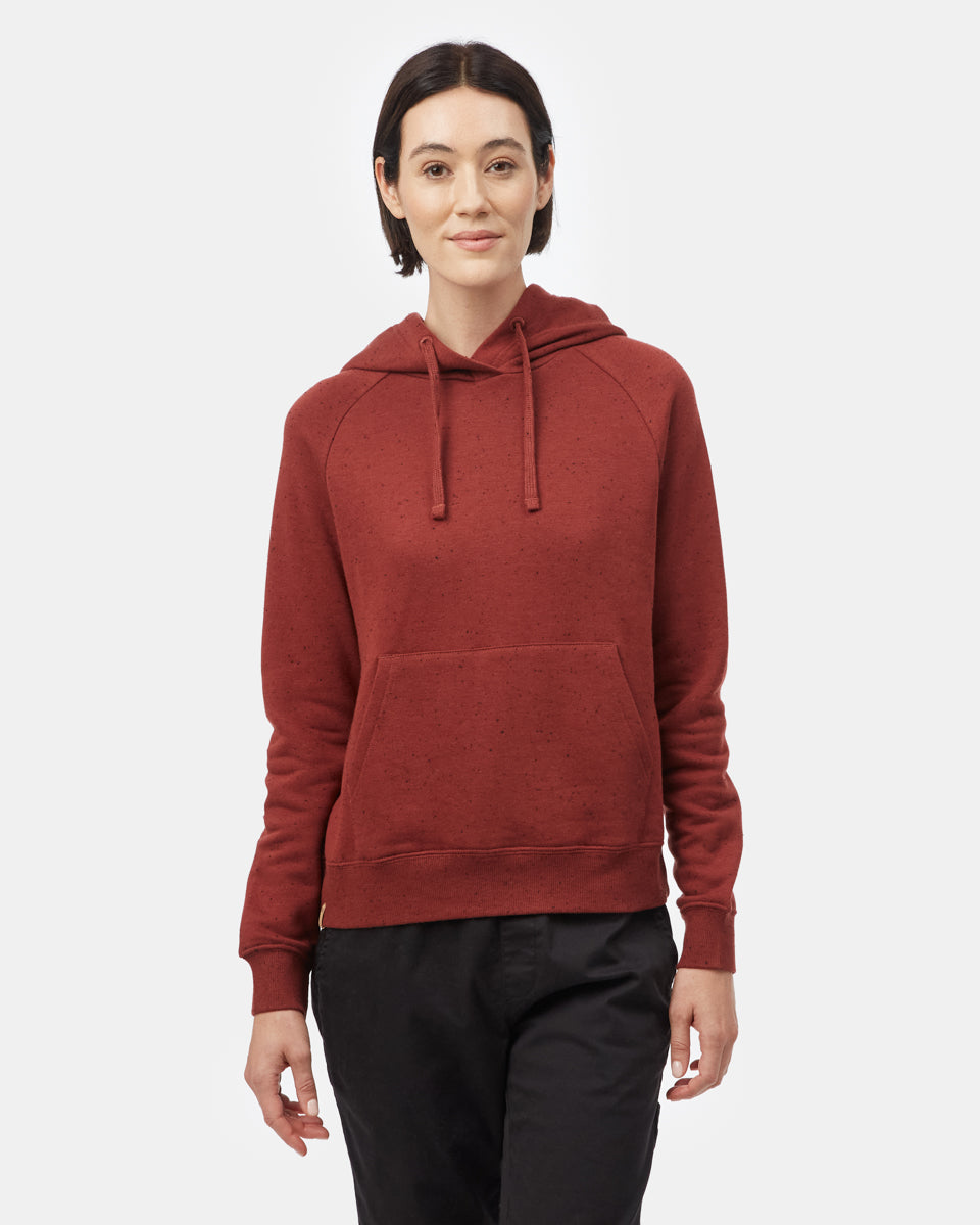 Red Organic Cotton Raglan Hoodie